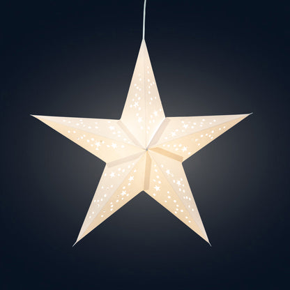 Twinkle Star 5 Point 15" White