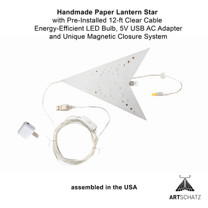 Twinkle Star 5 Point 15" White
