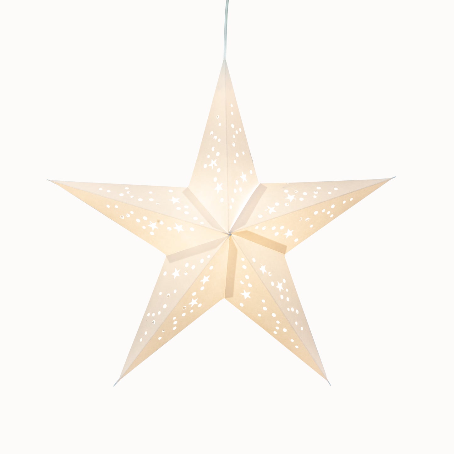 Twinkle Star 5 Point 15" White