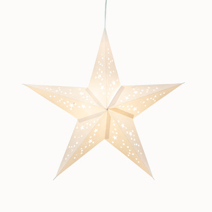 Twinkle Star 5 Point 15" White