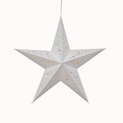 Twinkle Star 5 Point 15" White