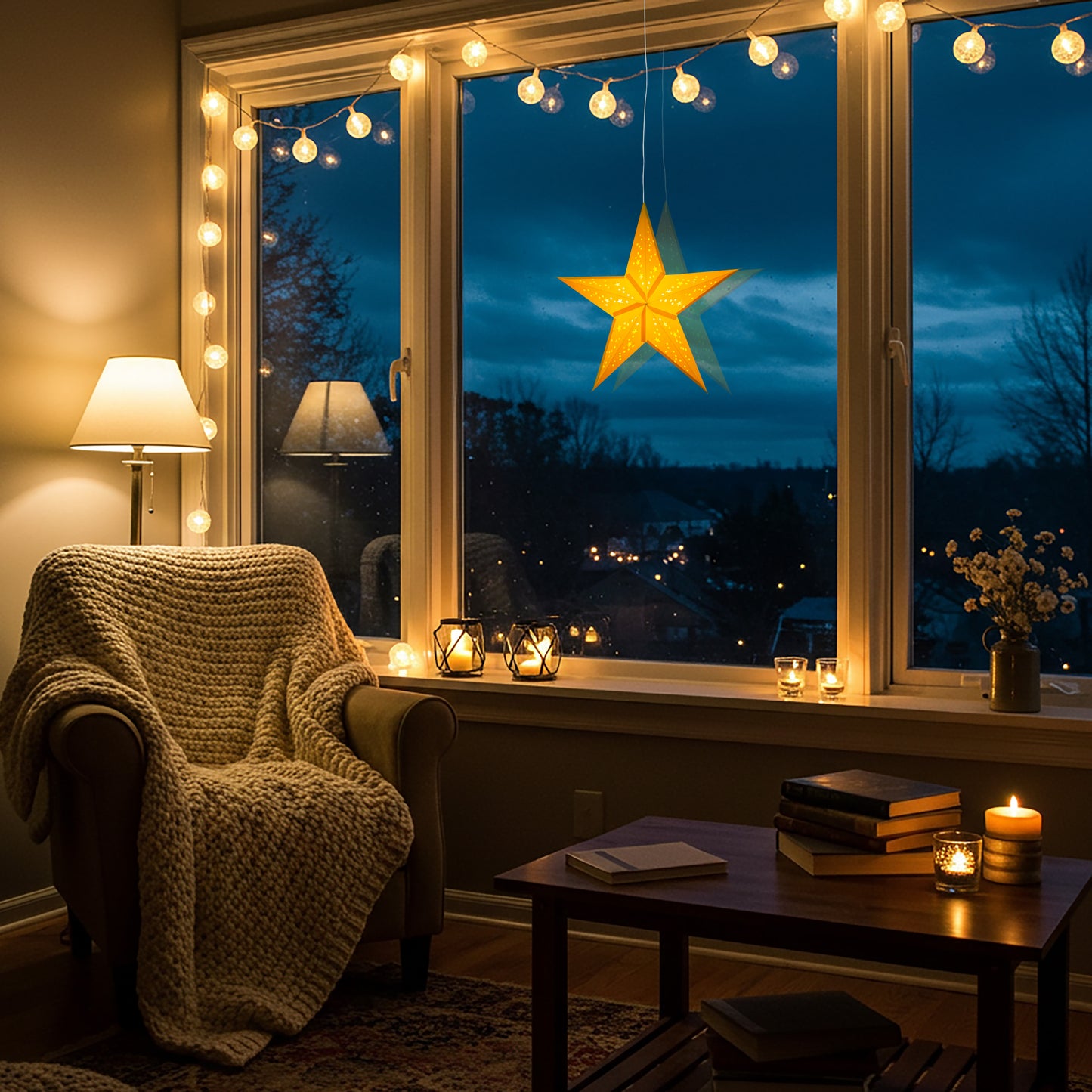 Twinkle Star 5 Point 15" Yellow