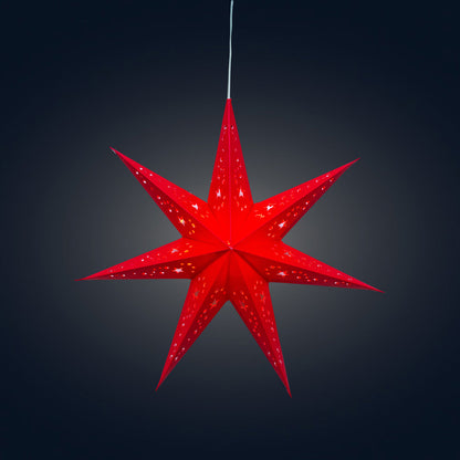 Twinkle Star 7 Point 9" Red