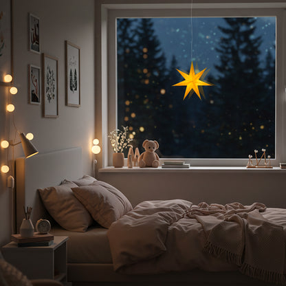 Twinkle Star 7 Point 9" Yellow