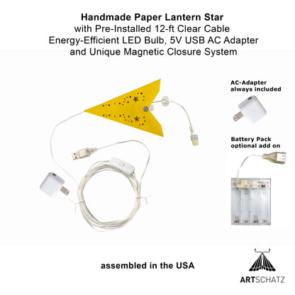 Twinkle Star 7 Point 9" Yellow