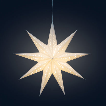Twinkle Star 9 Point 16" White