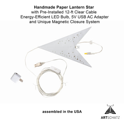 Twinkle Star 9 Point 16" White