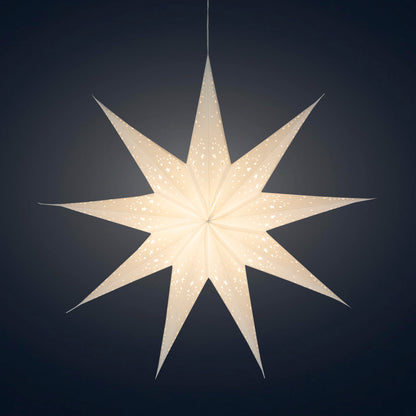 Twinkle Star 9 Point 25" - White