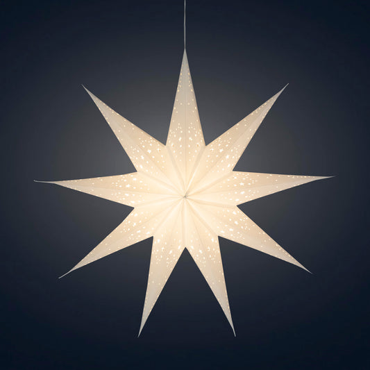 Twinkle Star 9 Point 25" - White