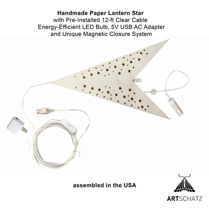Twinkle Star 9 Point 25" Cream