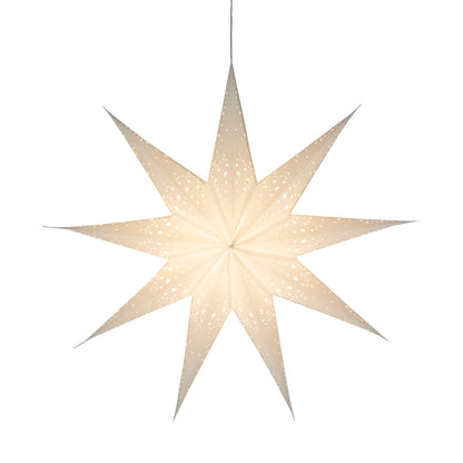 Twinkle Star 9 Point 25" - White