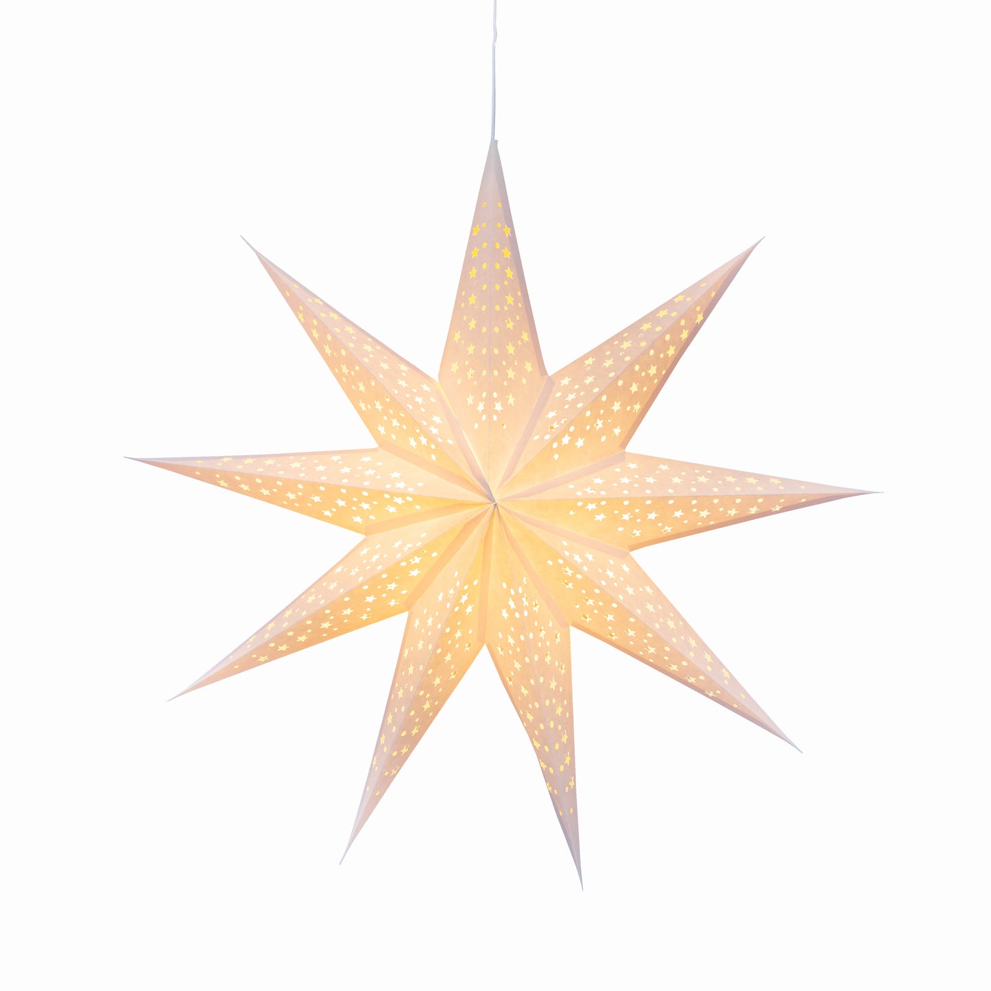 Twinkle Star 9 Point 25" Cream