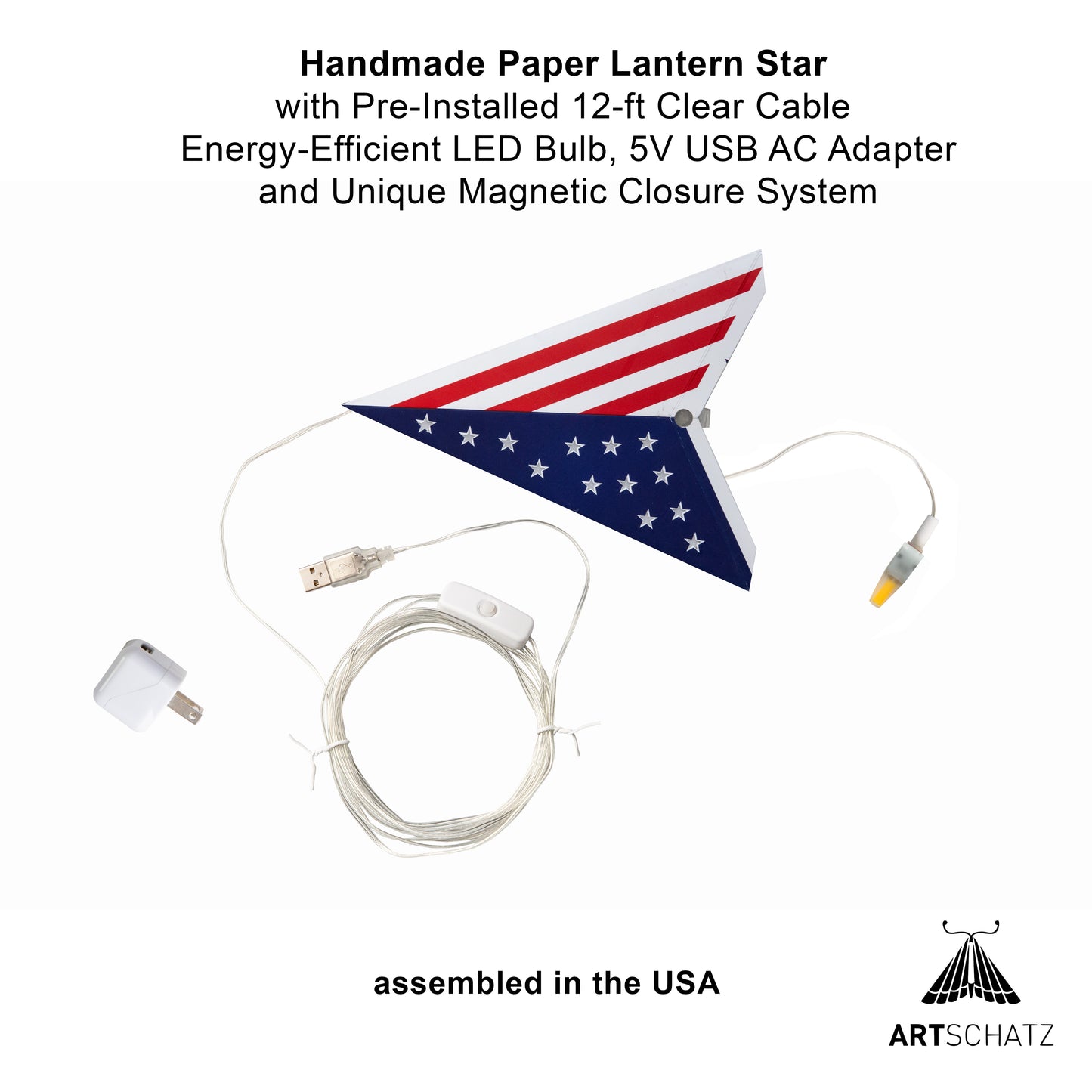 Unity - American USA Flag Star 5 Point 15"