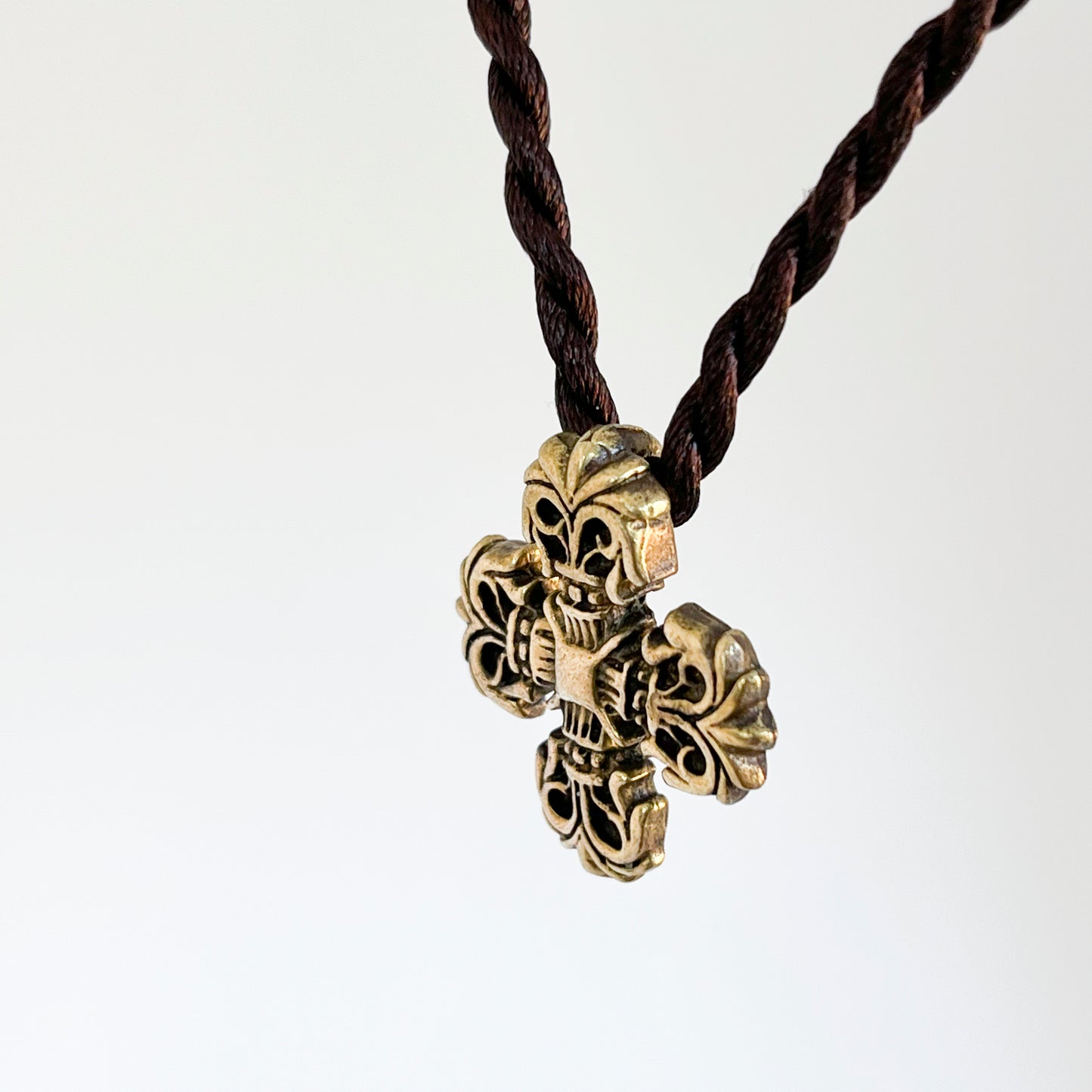 Double Dorje Vajra *Small* Brass Pendant Necklace