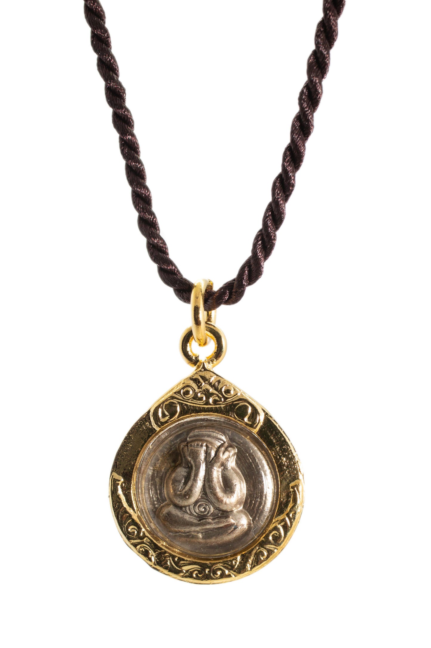 Artschatz - “The Weeping Buddha” Golden Amulet Thai Buddha Amulet Pendant