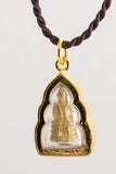 Artschatz - Dhyana Mudra Meditating Thai Buddha Golden Amulet Pendant