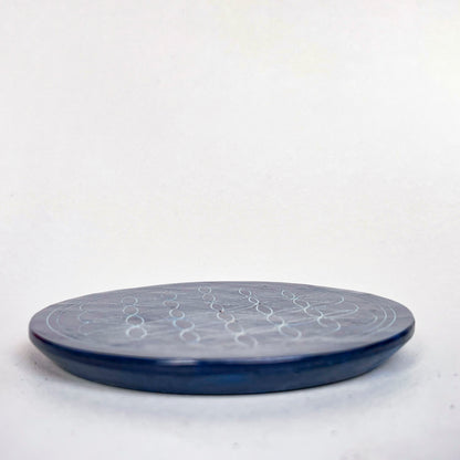 Flower of Life Incense Holder - Indigo Blue