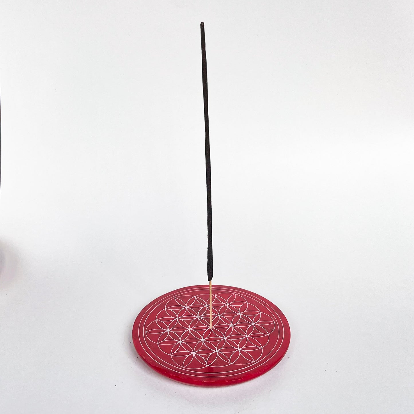 Flower of Life Incense Holder - Berry Red