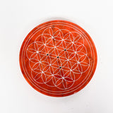 Flower of Life Incense Holder - Saffron Orange