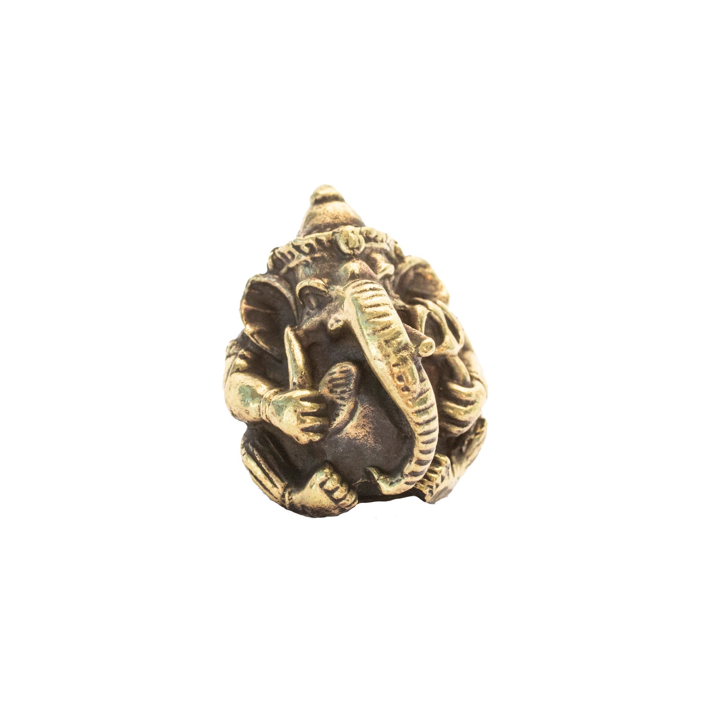 Pocket Ganesh Brass Statuette