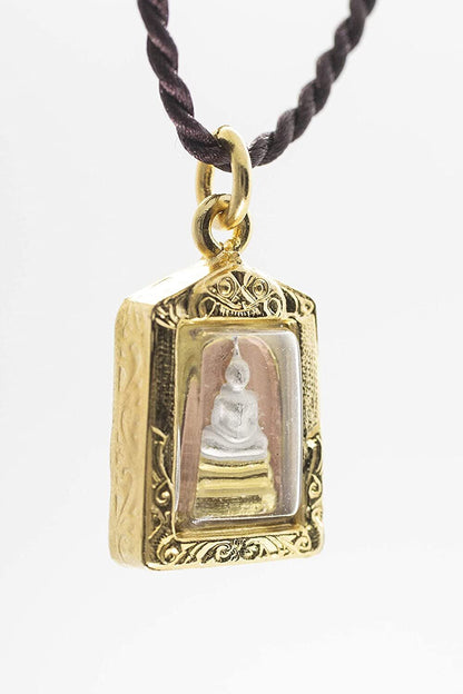 Artschatz - phra somdej buddha fortune good luck golden thai amulet pendant