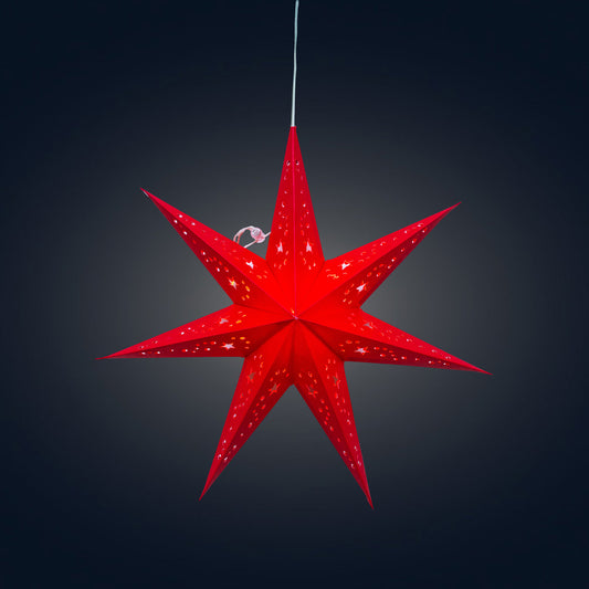Twinkle Star 7 Point 9" Red