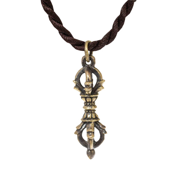Dorje Vajra Brass Pendant Necklace
