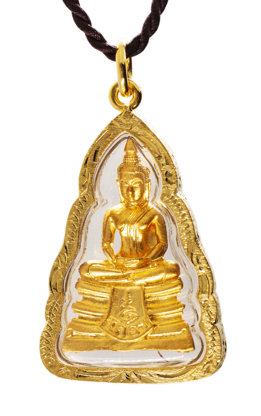 Artschatz - Phra LP Sothorn Buddha Dhyana Meditation Mudra Golden Thai Amulet Pendant